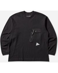 and wander - Men S Heavy Cotton Pocket Longsleeve T-shirt - Lyst