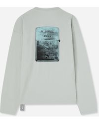 Oamc Peacemaker - Men S Lighter Longsleeve Pocket T-shirt Ice Flow - Lyst
