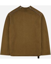 Oamc Peacemaker - S Shoulder Zip Knit Sweater - Lyst