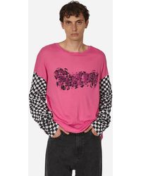 ERL - Printed Light Jersey Longsleeve T-shirt Fuchsia - Lyst