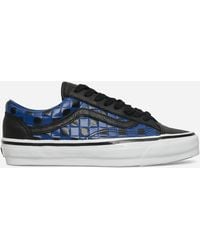 Vans - Old Skool 36 Vibram Leather Check Sneakers Black / True Blue - Lyst