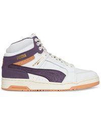 PUMA Leather Slipstream Mid Panelled Sneakers in White for Men | Lyst ...