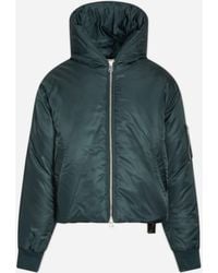Oamc Peacemaker - Cropped Hood Bomber Jacket Dark - Lyst