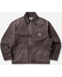 Carhartt - Og Detroit Jacket Tobacco (Destroy Wash) - Lyst