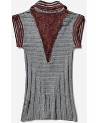 Kiko Kostadinov - Women S Quimby Sleeveless Polo Speckled Fossil - Lyst
