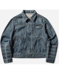 Undercover - Women S Distressed Denim Zip Jacket Indigo - Lyst