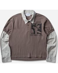 Protocol Index - S Layered Polo Shirt Taupe - Lyst