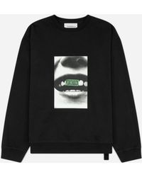 Oamc Peacemaker - Smile Print Print Loose Fit Crewneck Sweatshirt - Lyst