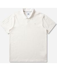 adidas - Men S 3-stripes Polo Shirt Cloud - Lyst