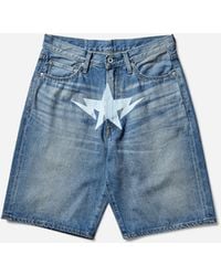 A Bathing Ape - Twin Sta Denim Shorts Light - Lyst