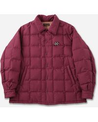 Visvim - Men S Coach Down Quilted Jacket Burgundy - Lyst