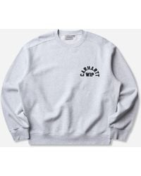Carhartt - Arch Script Sweatshirt Ash Heather Dark (Stone Washed) - Lyst