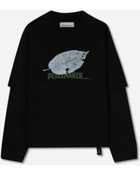 Oamc Peacemaker - Men S Leaf Double Layer Boxy T-shirt - Lyst