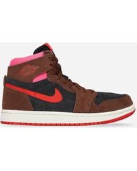 Nike - Wmns Air Jordan 1 Zoom Air Cmft 2 Sneakers Cacao Wow / Black / Hyper Pink / Picante Red - Lyst