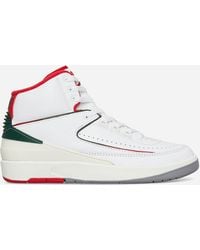 Nike - Air Jordan 2 Retro (ps) Sneakers White / Fire Red / Fir / Sail - Lyst