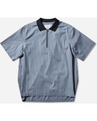 Sacai - Men S Poplin Pullover Shirt Blue Stripe - Lyst
