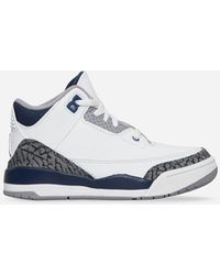 Nike - Air Jordan 3 Retro (td) Sneakers White / Midnight Navy - Lyst