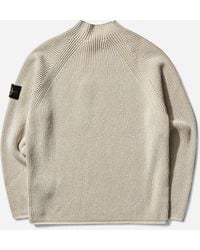 Stone Island - Men S Vanisè Wool Crewneck Sweater Ivory - Lyst