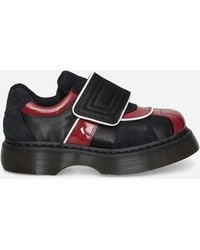 Dr. Martens - S Buzz Strap Satin Lux High Gloss Patent Loafers Scarlet - Lyst