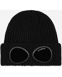 C.P. Company - Extra Fine Merino Wool Goggle Beanie - Lyst