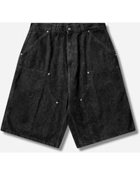 Carhartt - Men S Og Double Knee Shorts Snake Camo / Black (heavy Stone Wash) - Lyst