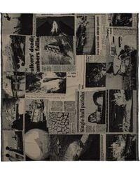 Serapis - Newspapers Cuts Jacquard Throw - Lyst