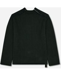 Oamc Peacemaker - Shoulder Zip Knit Sweater Dark - Lyst