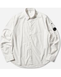 C.P. Company - Popeline Longsleeve Lens Button Shirt - Lyst