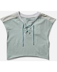 Guess - Women S Piqué Mesh T-shirt Minty - Lyst
