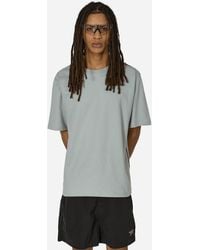 UNAFFECTED - Contrast Mesh Panel T-shirt Misty - Lyst