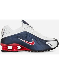 Nike - Shox R4 Sneakers Midnight Navy / White / Gym Red - Lyst