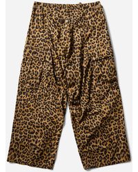 Kapital - Men S Cotton Herringbone Leopard Jumbo Cargo Pants - Lyst