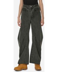 LUEDER - David Engineered Flare Jeans Charcoal - Lyst