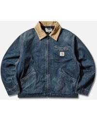 Carhartt - Men S Og Detroit Jacket Blue / Dusty H Brown - Lyst