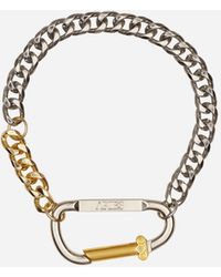 Aries - Column Carabiner Necklace Silver - Lyst