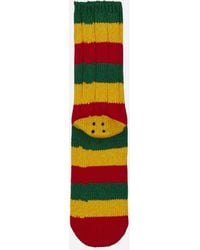 Kapital - 56 Yarns Rasta Rainbowy Happy Heel Socks Red / Yellow / Green - Lyst