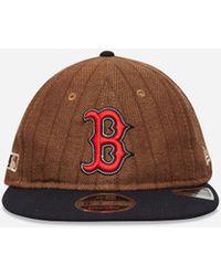 KTZ - Boston Red Sox Three Looms X Mlb Wool Pinstripe 9fifty Cap Dark Brown - Lyst