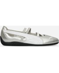 PUMA - Women S Speedcat Ballet Metallic Shoes Silver / White - Lyst