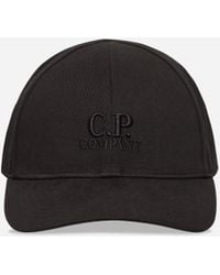 C.P. Company - Gabardine Logo Cap - Lyst