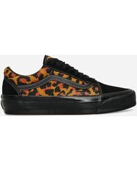 Vans - Premium Old Skool Leopard Sneakers Black / Orange - Lyst