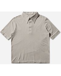 MM6 by Maison Margiela - Men S Striped Polo Shirt / Off White - Lyst