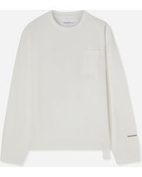 Oamc Peacemaker - Men S Leaf Loose Fit Longsleeve T-shirt Snow - Lyst
