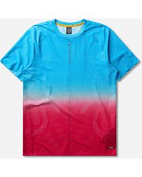 Asics - Men S Distance Metarun Fade Shortsleeve Top Digital Aqua - Lyst