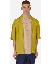 Dries Van Noten - Panelled Shortsleeve Shirt Mustard - Lyst