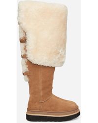UGG - Women S Sacai Thigh High Boots Chestnut - Lyst
