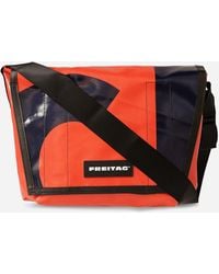 Freitag - F14 Dexter Slim Messenger Bag Red / Blue - Lyst
