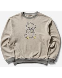 Kapital - S Swt Knit Crewneck Sweatshirt (Peckish Little Bear) Ecru - Lyst