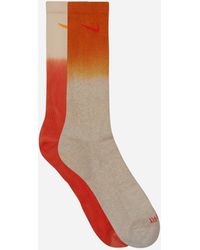 Nike - Everyday Plus Cushioned Crew Socks Orange / Red / Cream - Lyst