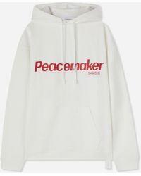Oamc Peacemaker - Men S Flower Loose Fit Hoodie Snow - Lyst