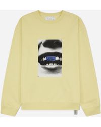 Oamc Peacemaker - S Smile Print Print Loose Fit Crewneck Sweatshirt Light - Lyst